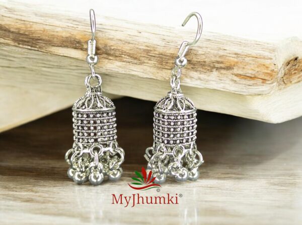 Oxidised Jhumka Earring For Women